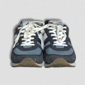 Nautica Mesh Sneakers Suede Leather Blue Black Mens 11